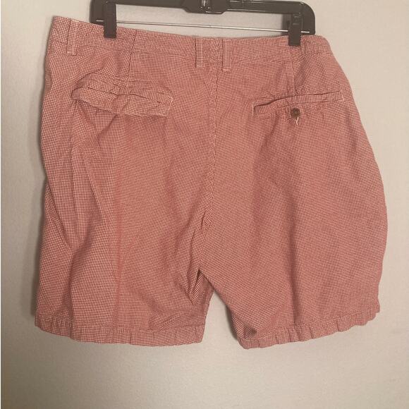 Life After Denim Men's Gingham Check Shorts Red White Plaid Sz Est L/XL - Picture 2 of 8